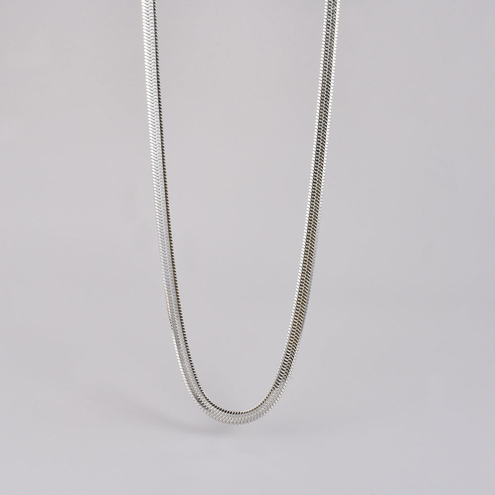 Snake Bones Chain Clavicle Unisex Necklace American Gold Luxury Titanium Fashion Brand