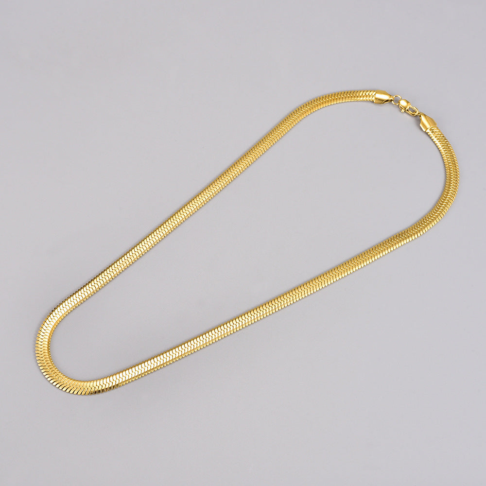 Snake Bones Chain Clavicle Unisex Necklace American Gold Luxury Titanium Fashion Brand