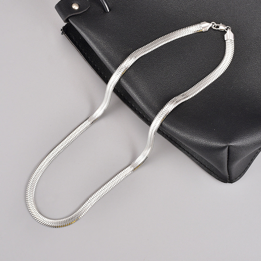 Snake Bones Chain Clavicle Unisex Necklace American Gold Luxury Titanium Fashion Brand