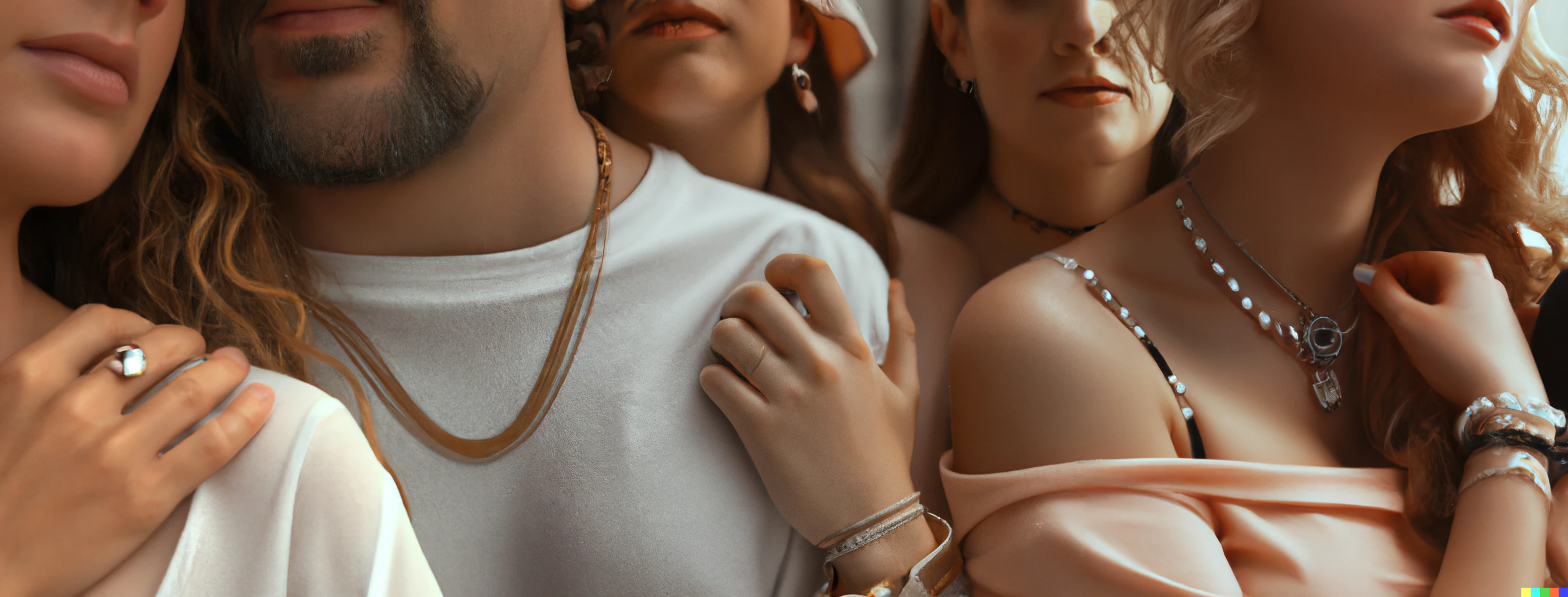 A group of young adults showing off their Classis Jewelry
